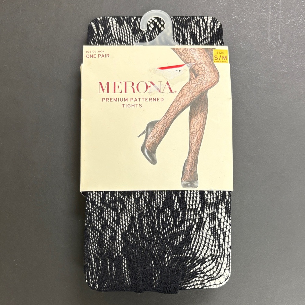 Merona Premium Patterned Black Tights